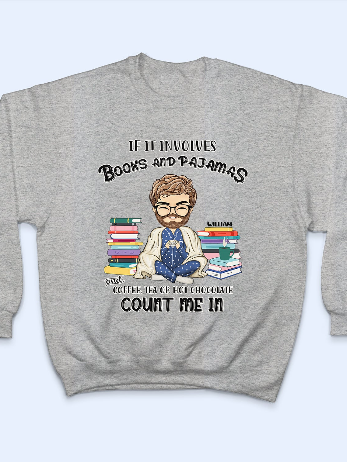 Reading Books And Pajamas - Personalized Custom Hoodie 5
