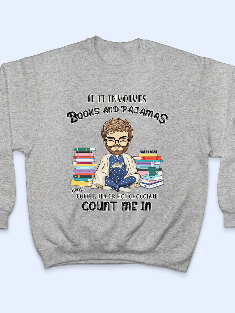 Reading Books And Pajamas - Personalized Custom Hoodie 5