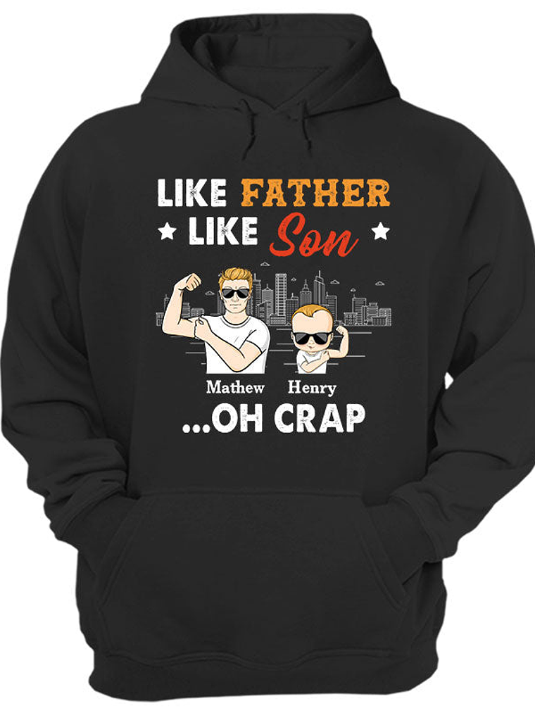 Like Father Like Son - Gift For Family - Personalized Custom T Shirt 1