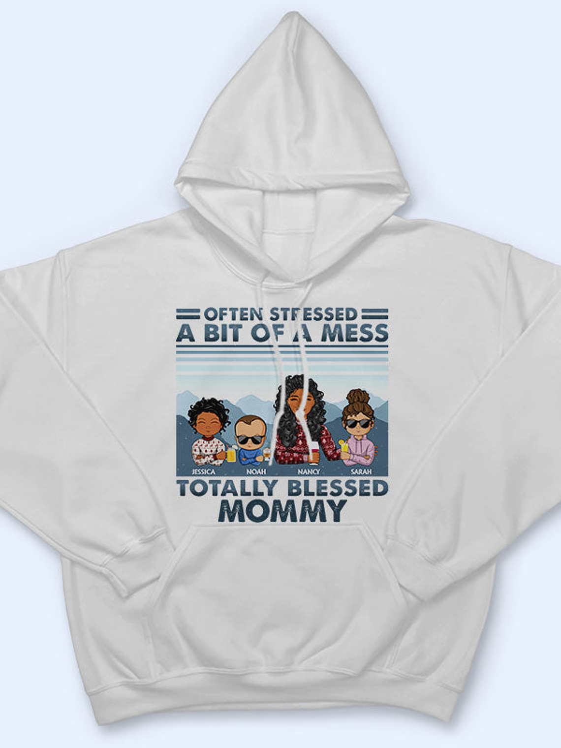 Mother Often Stressed A Bit Of A Mess Young - Christmas Gift For Mother - Personalized Custom T Shirt 4