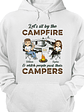 Let's Sit By The Campfire Husband Wife Camping - Couple Gift - Personalized Custom T Shirt - thumbnail 1