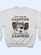 Let's Sit By The Campfire Husband Wife Camping - Couple Gift - Personalized Custom T Shirt - thumbnail 5