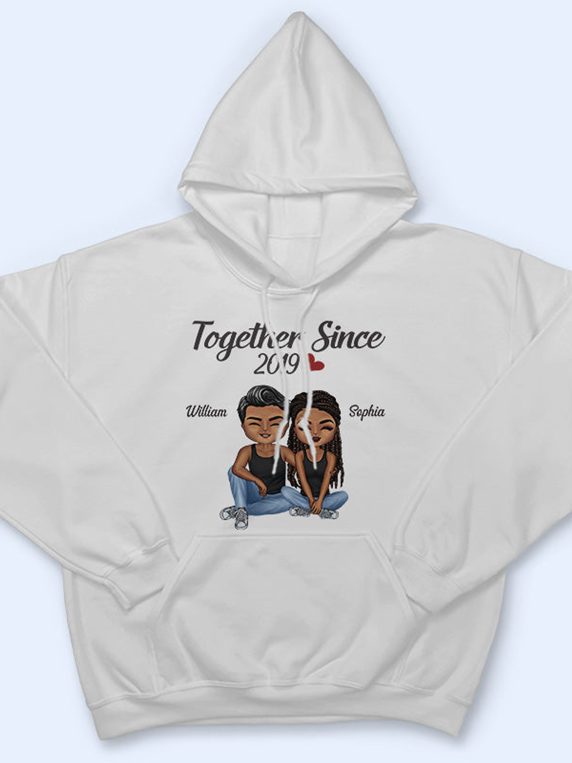 Together Since Husband Wife - Couple Gift - Personalized Custom T Shirt 4