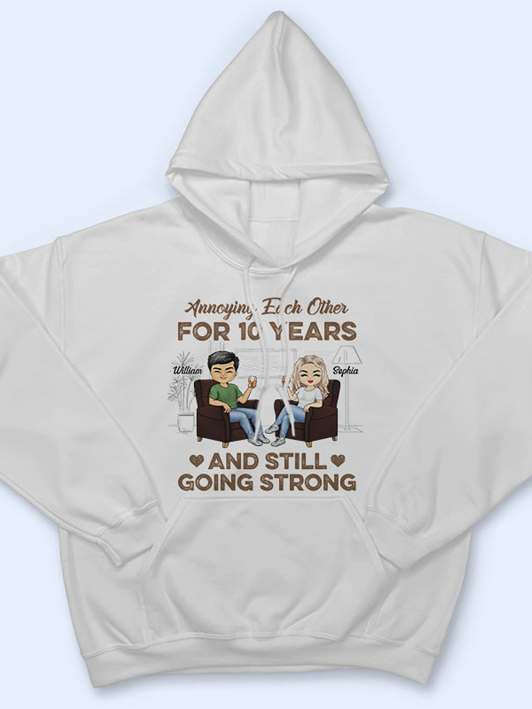 Annoying Each Other Husband Wife - Couple Gift - Personalized Custom T Shirt 4