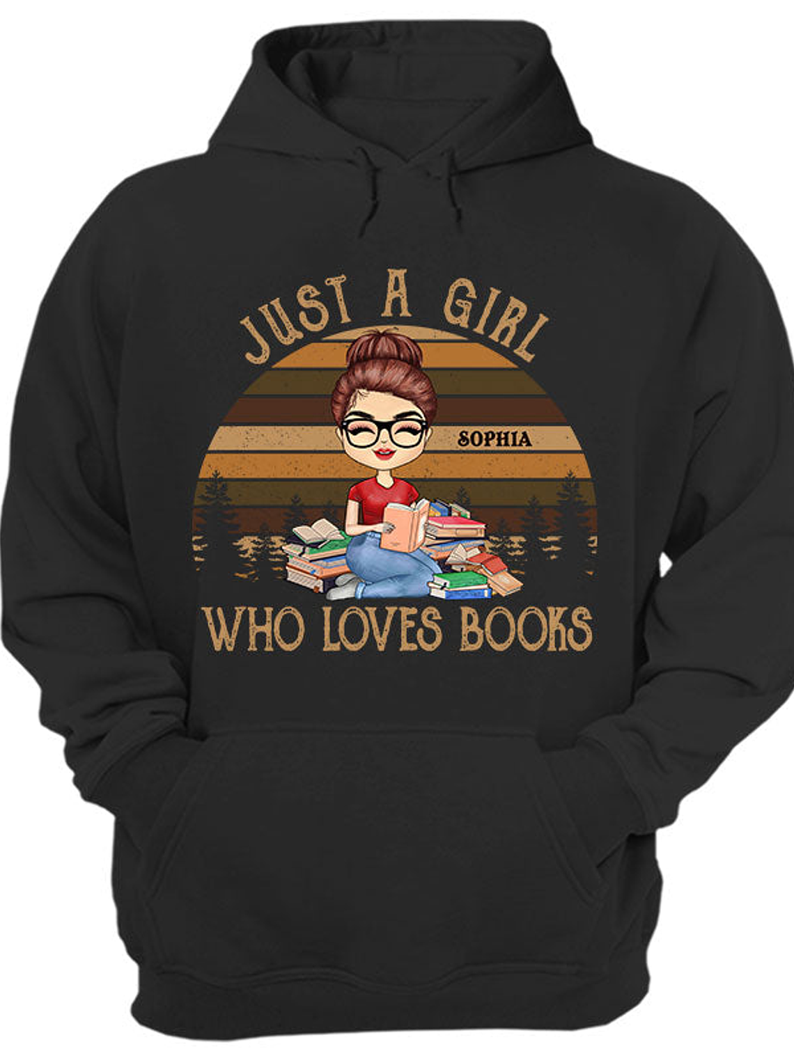 A Girl Who Loves Books Reading - Reading Gift - Personalized Custom T Shirt 1