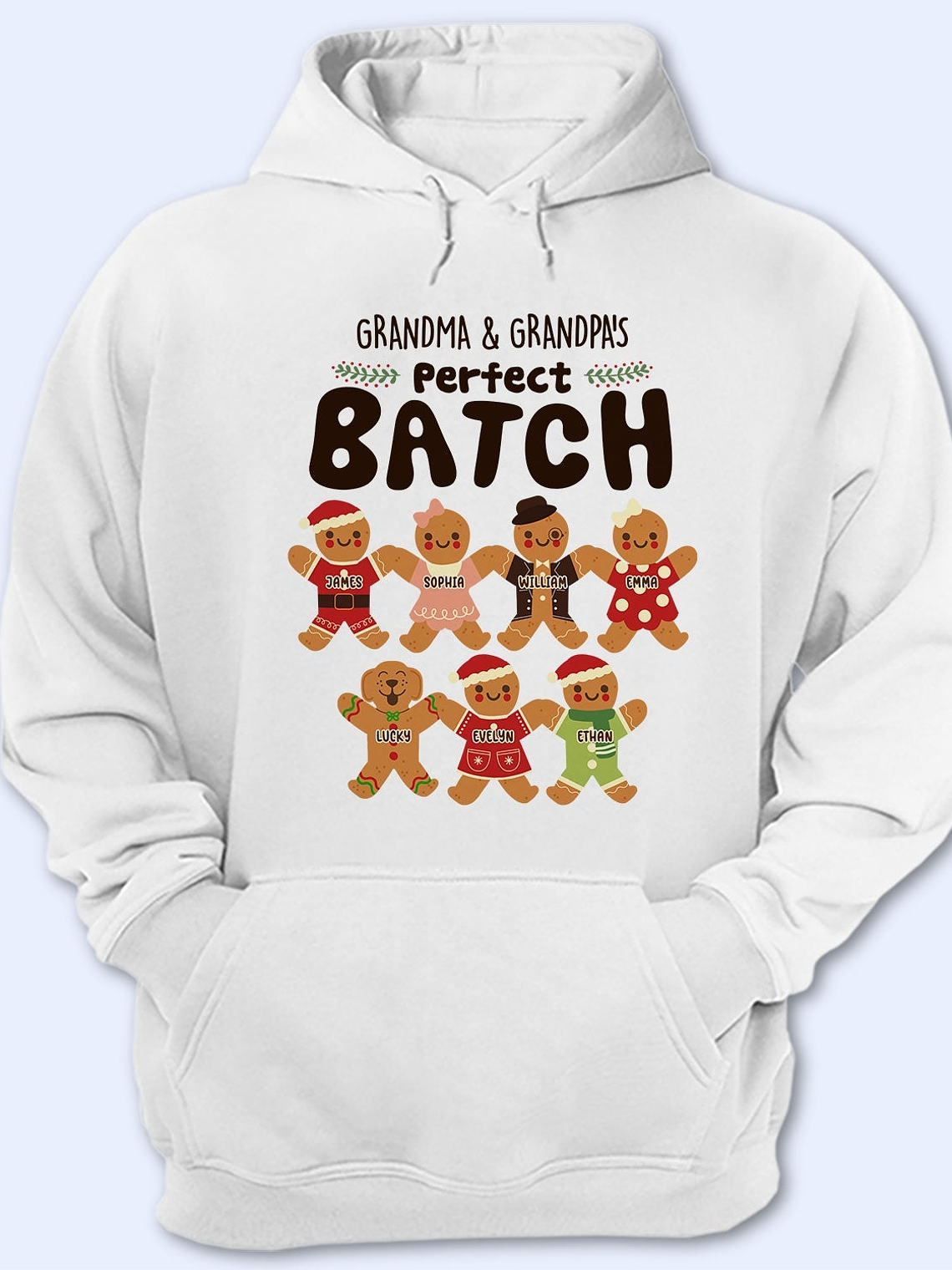 Grandma Grandpa Mom Dad Perfect Batch - Gift For Mom, Dad, Grandparents - Personalized Hoodie 1