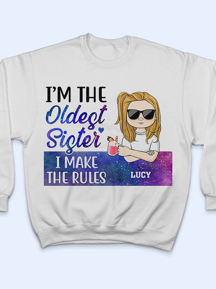 I'm The Rules Sister Brother Parent - Family Sibling Gift - Personalized Custom Hoodie 3