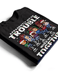 Apparently We're Trouble When We Are Together Who Knew Christmas Best Friends - Bestie BFF Gift - Personalized Custom T Shirt - Vorschaubild 2