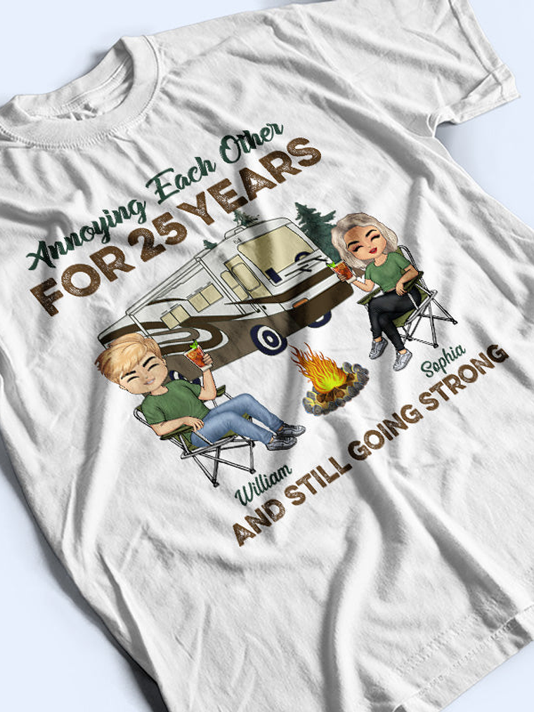 Annoying Each Other Husband Wife Camping - Couple Gift - Personalized Custom Hoodie 3