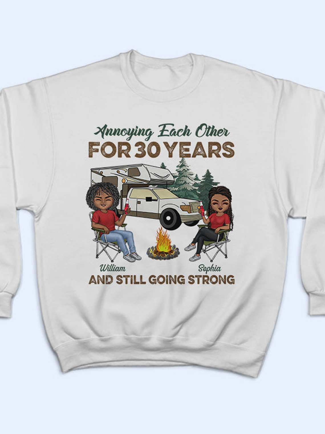 Annoying Each Other Husband Wife Camping - Couple Gift - Personalized Custom Hoodie 5