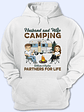 Camping Partners For Life Husband Wife - Couple Gift - Personalized Custom T Shirt - Vorschaubild 1