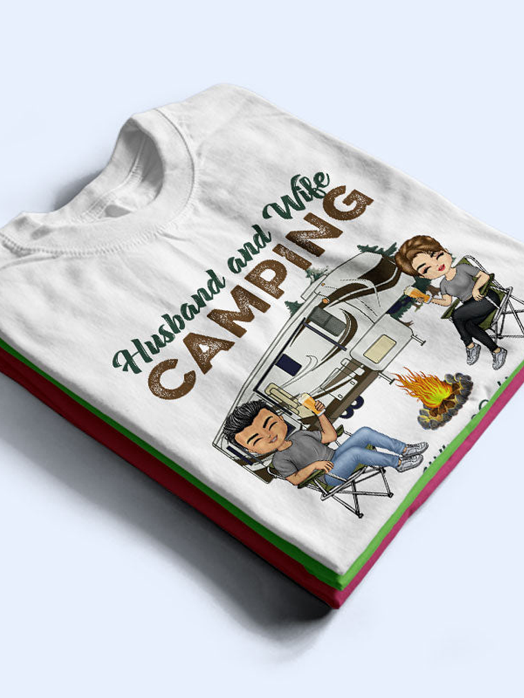 Camping Partners For Life Husband Wife - Couple Gift - Personalized Custom T Shirt 4