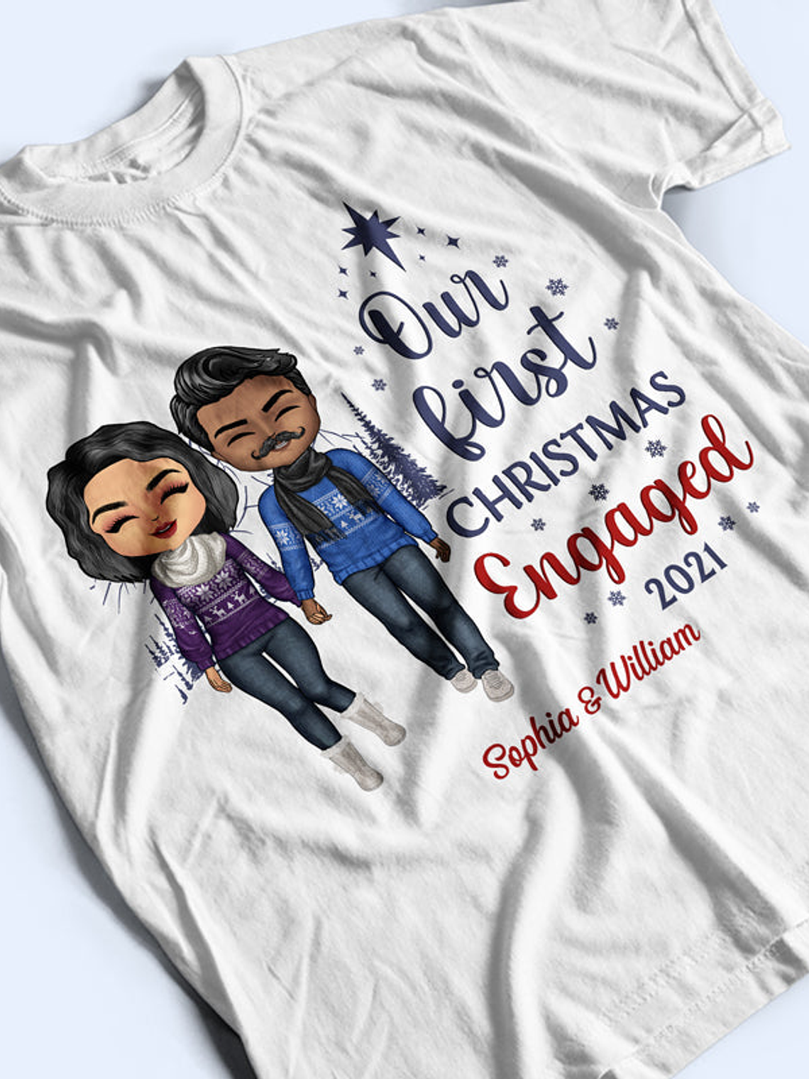 Couple Our First Christmas Together - Christmas Gift For Couple - Personalized Custom Hoodie 5