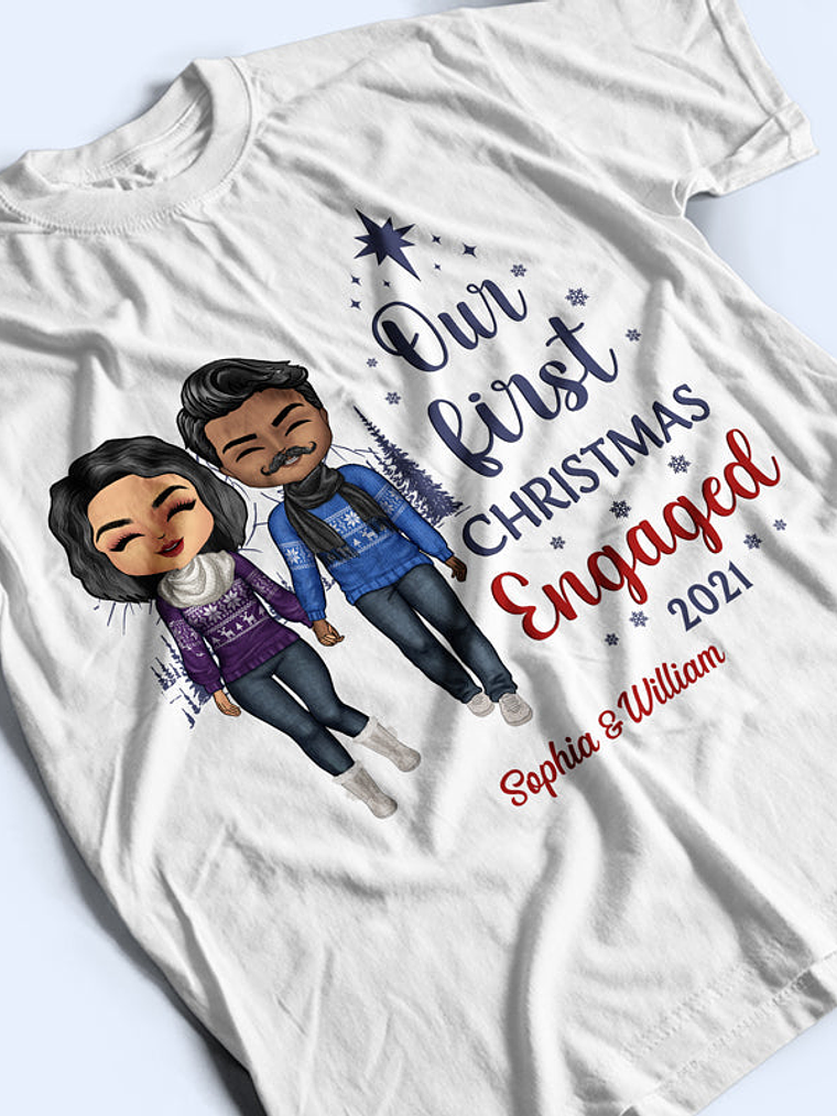 Couple Our First Christmas Together - Christmas Gift For Couple - Personalized Custom Hoodie 5