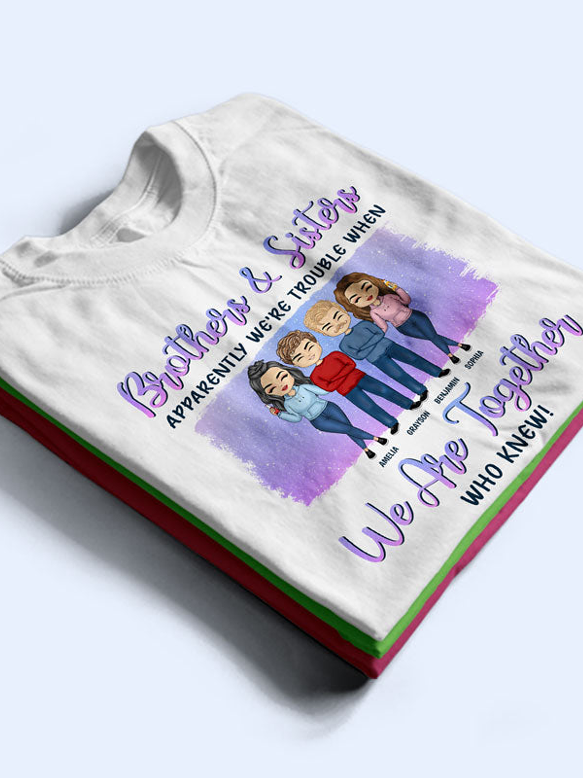 Brothers & Sisters We're Like A Really Small Gang Gift For Sibling & Bestie - Personalized Custom Hoodie 2