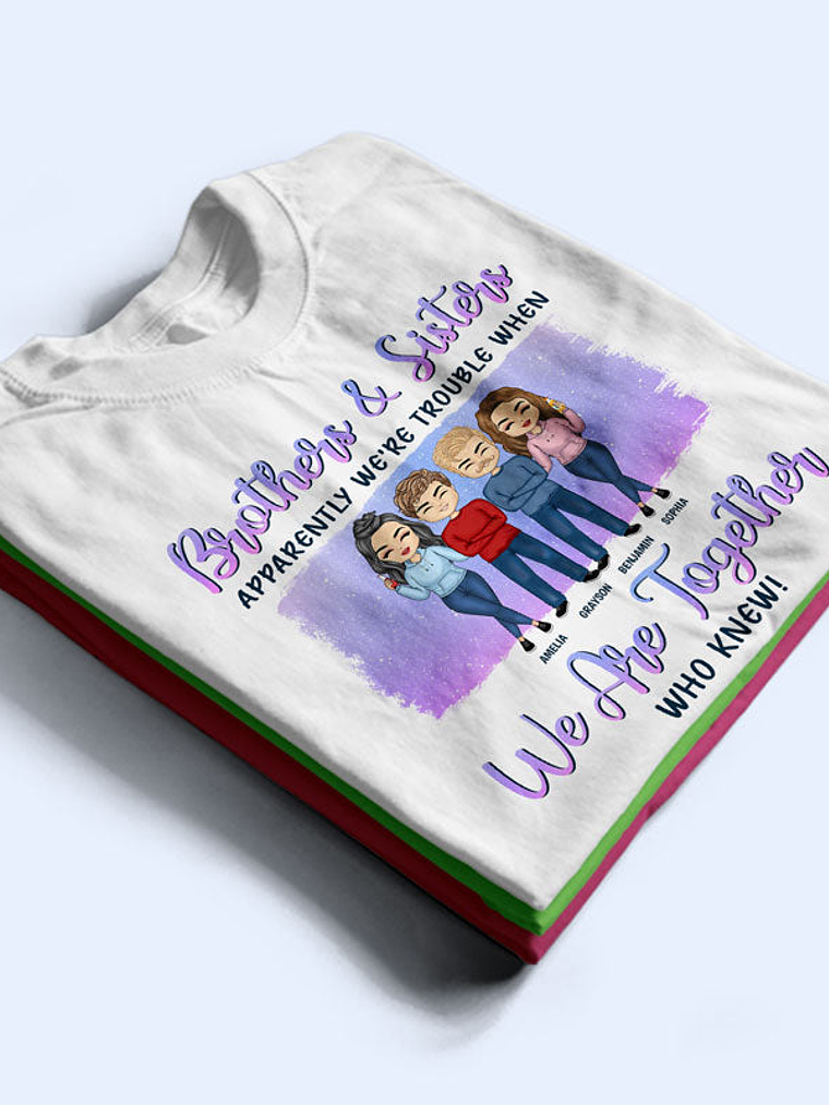 Brothers & Sisters We're Like A Really Small Gang Gift For Sibling & Bestie - Personalized Custom Hoodie 2