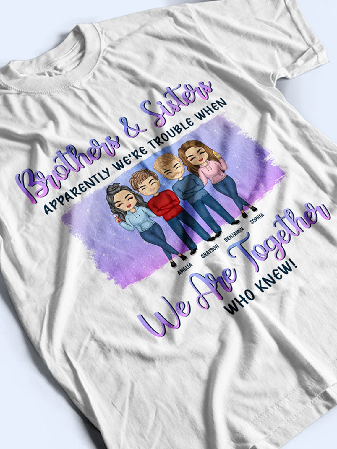 Brothers & Sisters We're Like A Really Small Gang Gift For Sibling & Bestie - Personalized Custom Hoodie 3