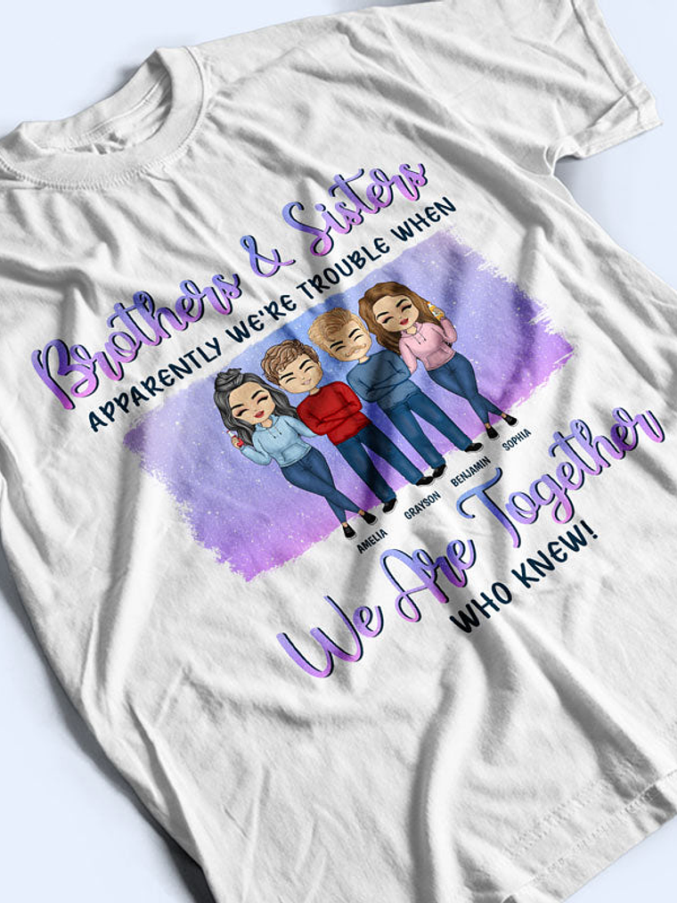 Brothers & Sisters We're Like A Really Small Gang Gift For Sibling & Bestie - Personalized Custom Hoodie 3