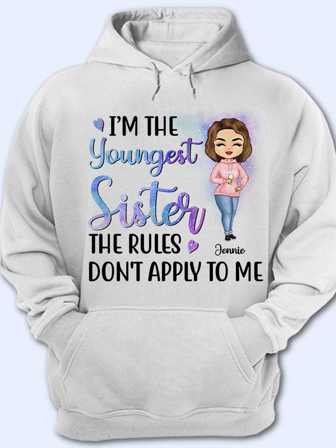 The Rules Sister Brother - Family Sibling Gift - Personalized Custom Hoodie 1