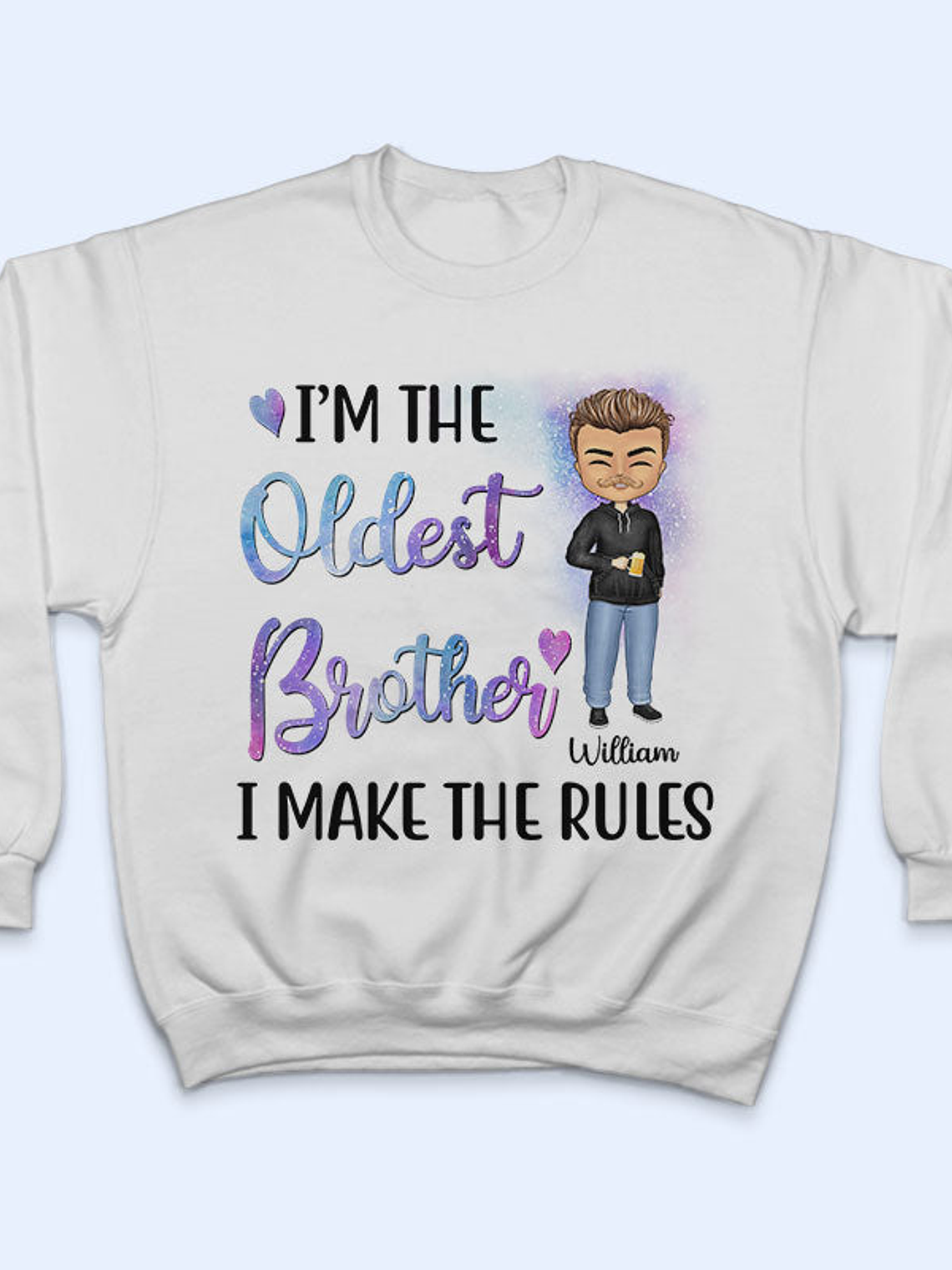 The Rules Sister Brother - Family Sibling Gift - Personalized Custom Hoodie 2