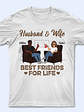 Husband Wife Best Friends For Life - Gift For Couples - Personalized Custom T Shirt - Vorschaubild 5