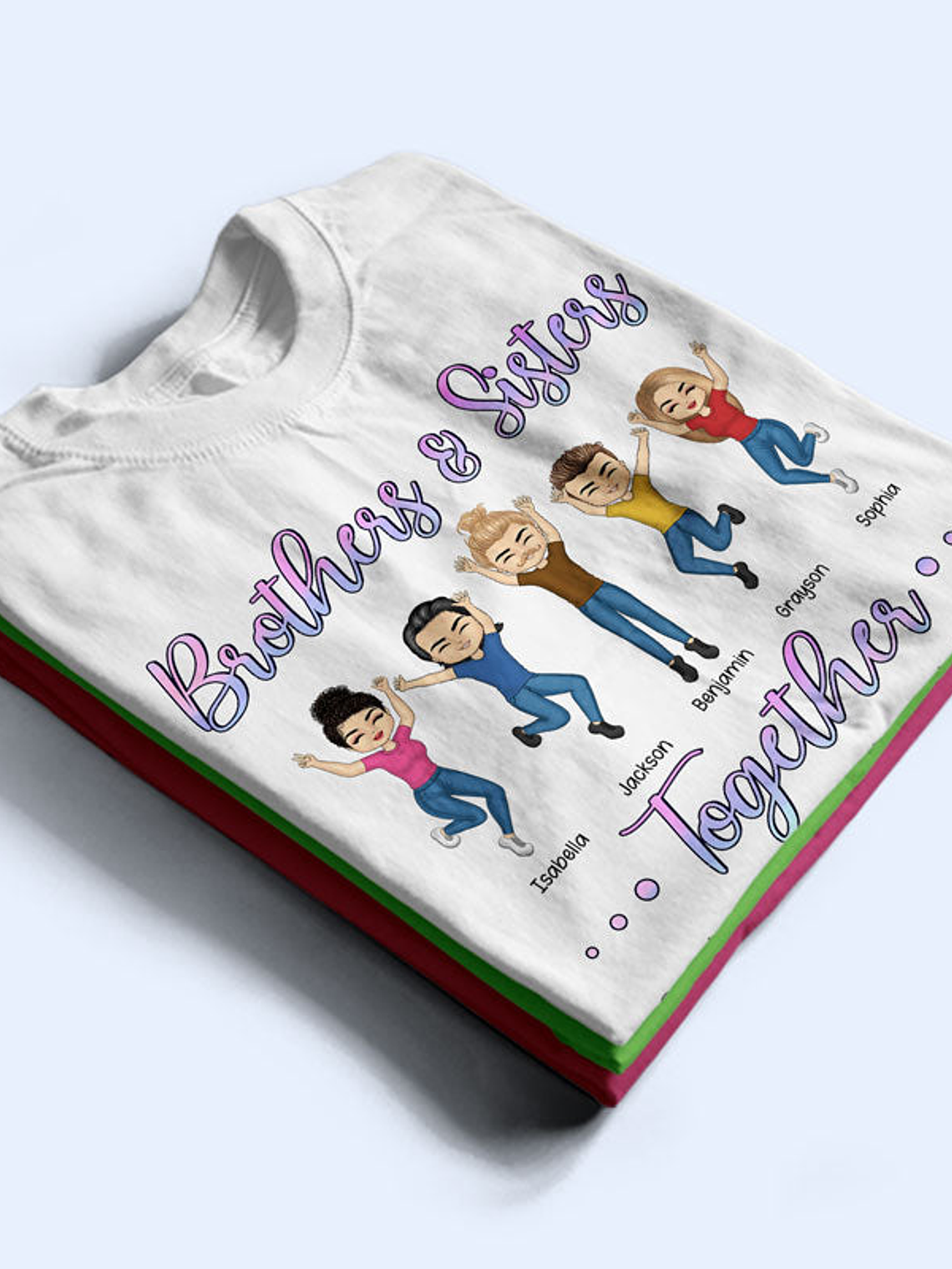 Brothers & Sisters Together Ready To Face Besties Siblings - Personalized Custom Hoodie 2