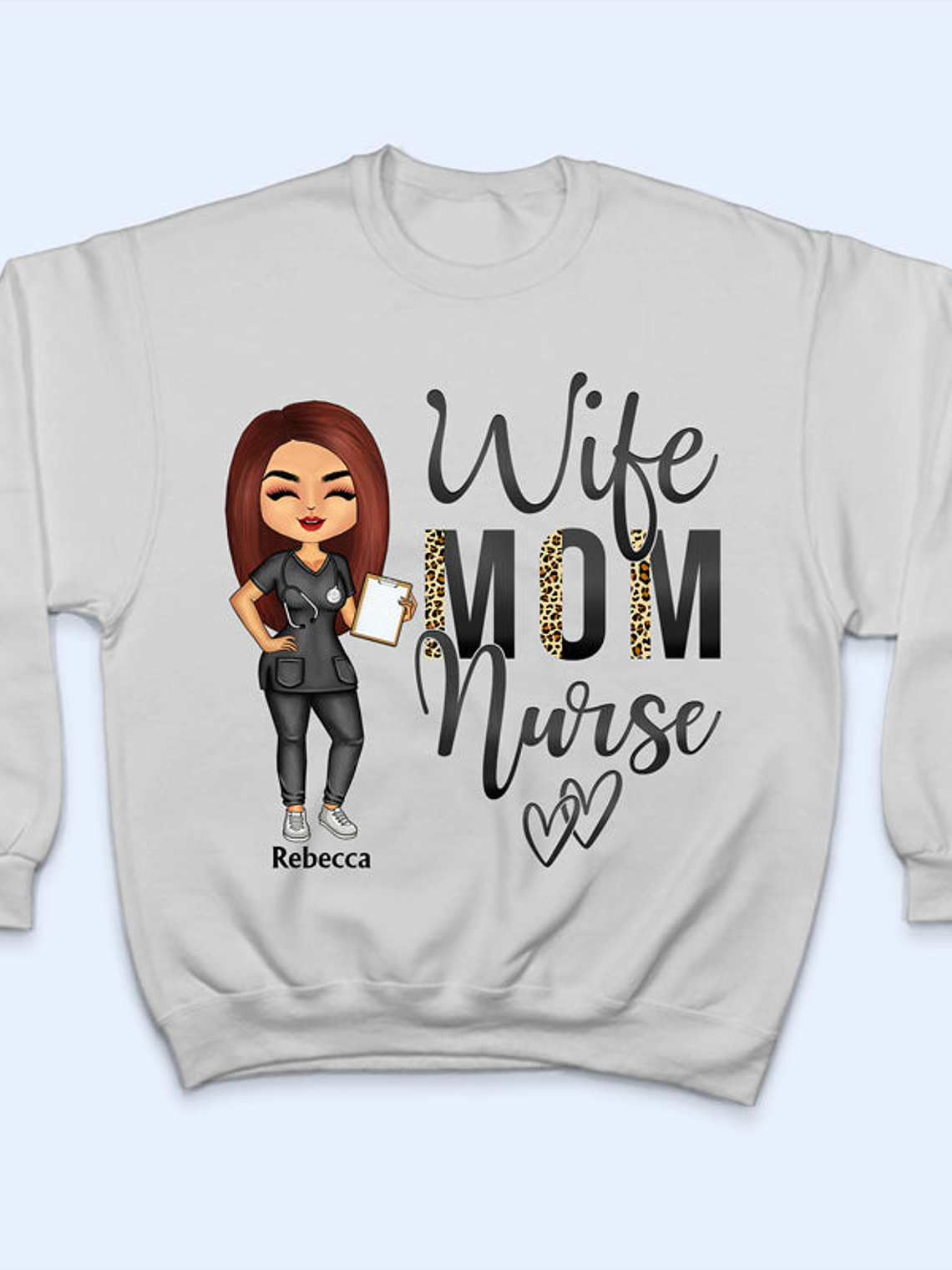 Wife Mom Nurse - Mother Gift - Personalized Custom T Shirt 5