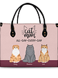 All Day Every Day - Gift For Cat Mom - Personalized Leather Bag - Vorschaubild 1