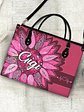 Nana Auntie Mom Family Sunflower - Personalized Leather Bag - Vorschaubild 4