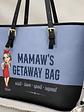 Grandma's Getaway Bag - Personalized Leather Tote Bag - Vorschaubild 2