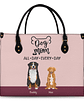 All Day Every Day - Gift For Dog Mom - Personalized Leather Bag - Vorschaubild 1