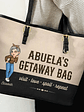 Grandma's Getaway Bag - Personalized Leather Tote Bag - Vorschaubild 3