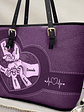 Leather Holding Hands Icon Mom Grandma & Kids - Personalized Leather Tote Bag - Vorschaubild 2