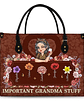 Important Nana Mom Stuff - Personalized Leather Bag - Vorschaubild 1