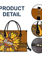 Nana Auntie Mom Family Sunflower - Personalized Leather Bag - Vorschaubild 7