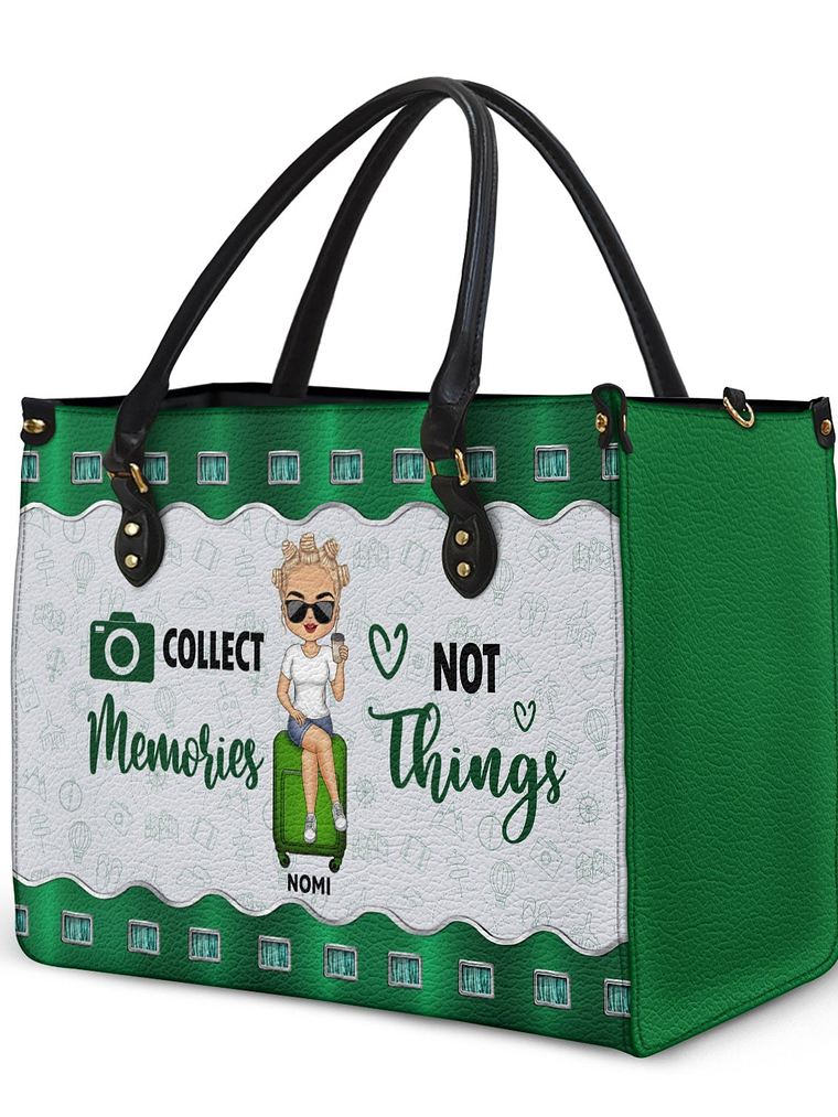 I Haven't Been Every Where But It's On My List - Birthday, Traveling Gift For Yourself, Travelers - Personalized Leather Bag 2