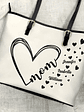 Grandma Little Hearts - Personalized Leather Tote Bag - Vorschaubild 4