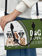 Dog Mom Life Is Ruff - Gift For Dog Mom - Personalized Leather Bag - Vorschaubild 3