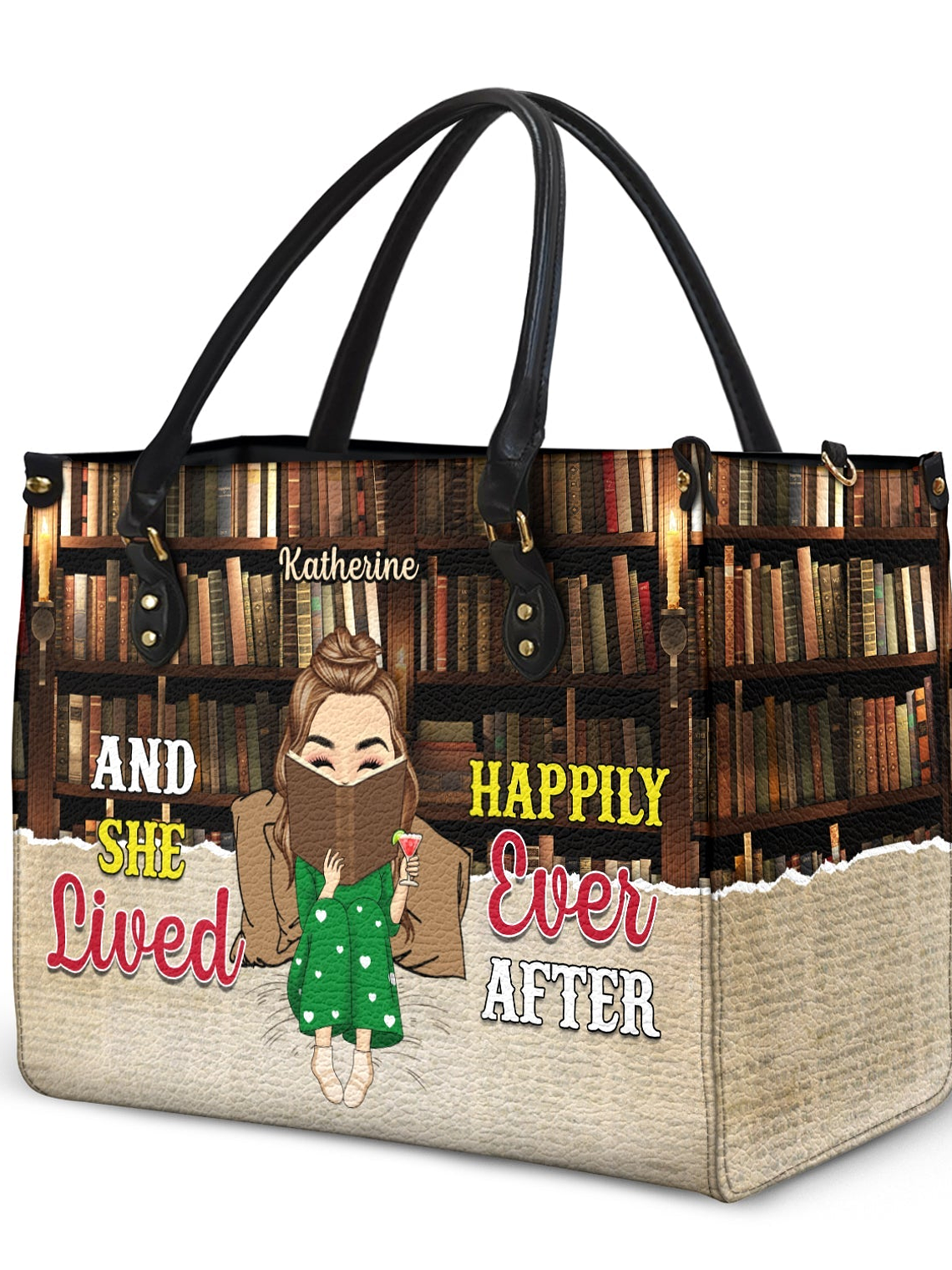 Just A Girl Who Loves Books - Gift For Books Lovers - Personalized Leather Bag 2