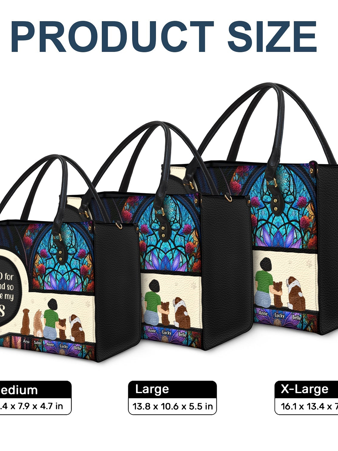 Asked God For A True Friend - Gift For Dog Mom - Personalized Leather Bag 6