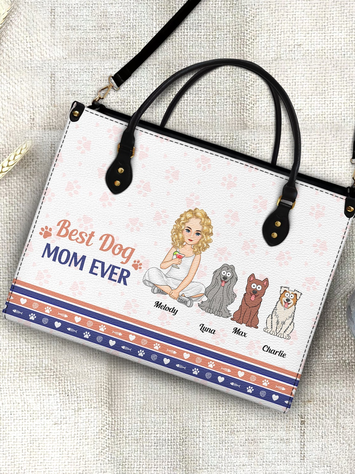 Best Fur Mom Ever - Gift For Dog Mom, Cat Mom, Pet Lovers - Personalized Leather Bag 4