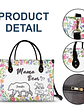 Floral Mama Bear - Gift For Mother - Personalized Leather Bag - Vorschaubild 7