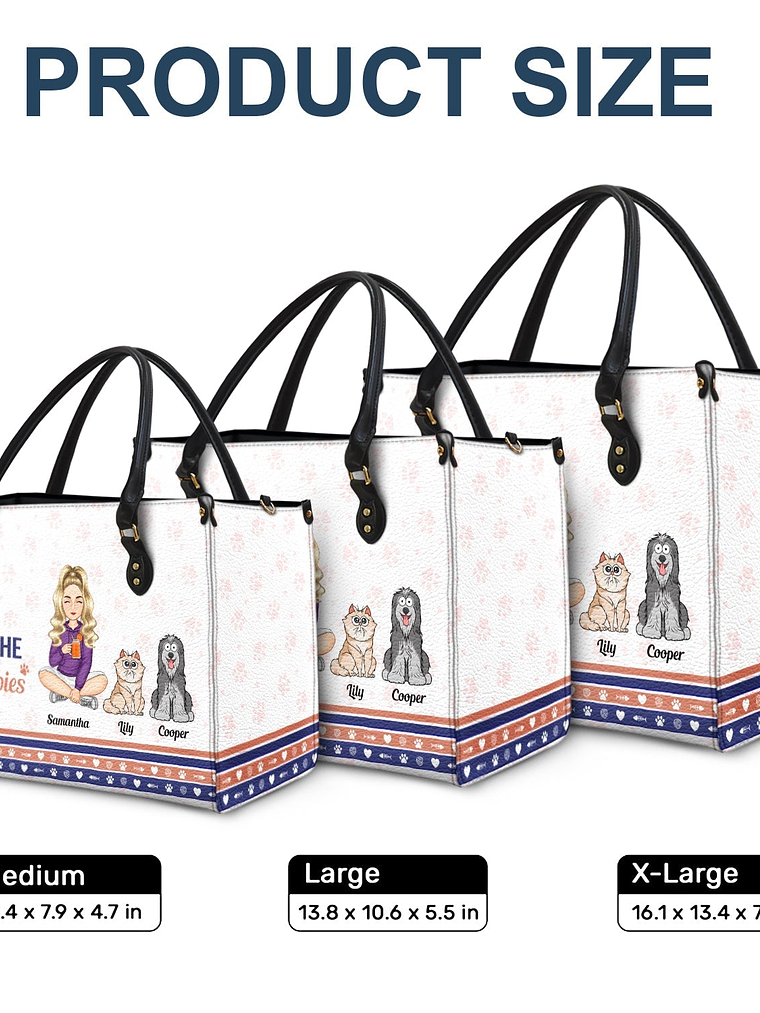 Best Fur Mom Ever - Gift For Dog Mom, Cat Mom, Pet Lovers - Personalized Leather Bag 6