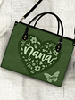 Mommy Grandma Leather Floral - Personalized Leather Bag - Vorschaubild 4