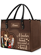 Teacher It Takes A Big Heart To Shape Little Minds - Personalized Leather Bag - Vorschaubild 2