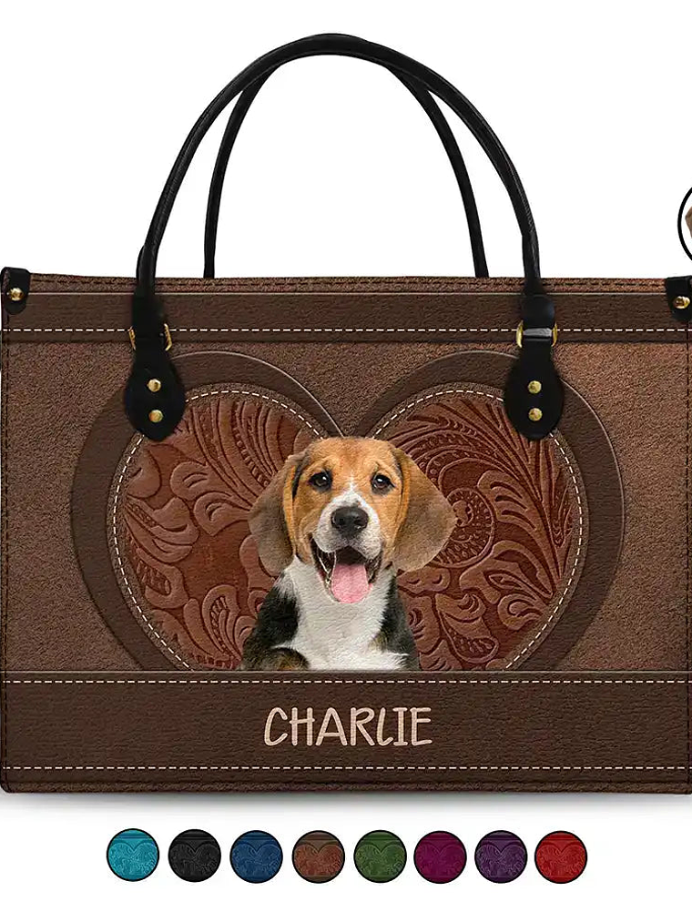 Custom Photo Best Friend For Life Dog Cat - Personalized Leather Bag 1