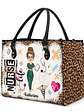 Nurse Life - Gift For Nurse - Personalized Leather Bag - Vorschaubild 2