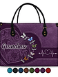 Grandma Mom Butterflies - Personalized Leather Bag - Vorschaubild 1