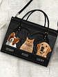 Custom Photo Best Friend For Life Dog Cat - Personalized Leather Bag - Vorschaubild 5