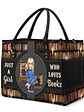 Just A Girl Who Loves Books - Gift For Reading Lovers - Personalized Leather Bag - thumbnail 2
